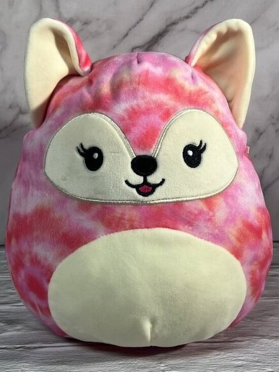 Squishmallow Sabine The Tie-Dye Pink Fox Soft Plush Animal - Picture 1 of 8